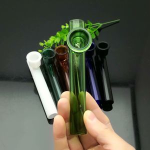 2026 new Europe and Americaglass pipe bubbler smoking pipe water Glass bong Glass pipe with colored bell mouth