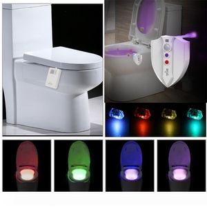LED Toiletzitting Nachtlampje Lamp Smart PIR Automatische Motion Sensor Kleuren Waterdichte Backlight voor Bowl Bathroom WC