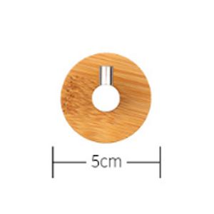 3M Self Adhesive Robe Hook Wooden + 304 Stainless Steel Wall Coat Holder Hanger Clothes Towel Home Decor for Bathroom Kitchen k