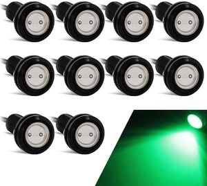 18mmイーグルの目LEDライトカーモーターグリーン9W昼間ランニングライトカーオートバイDRL車のアクセサリーマーカーライトフォグランプバックアップライト