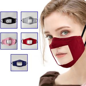 Surdomute Designer-Gesichtsmaskenschutz für Erwachsene und Kinder mit durchsichtigem Fenster, sichtbaren Mund-Gesichtsmasken aus Baumwolle, waschbarer und wiederverwendbarer Maske