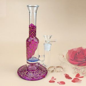 Unikalny wzór szklany woda Bongs Hoahs 9 cali prosta rurka Dab Rig Blue Honey Fliter do palących akcesoriów