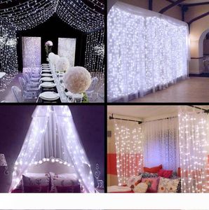 10M x 3M LED Twinkle Lighting 1000LED Christmas String Fairy Wedding Curtain background Outdoor Party Christmas Lights 110V 220V Strips