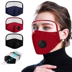 Dropshipping Schutzmaske aus reiner Baumwolle Wiederverwendbare schützende integrierte Maske Vollgesichtsmaske