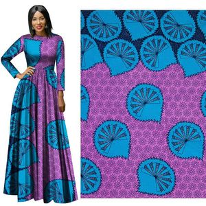 Ankara Afrikanischer Polyester-Wachsdruckstoff Afrikanischer Ankara-Stoff zum Nähen 6 Yards/Lot Afrikanischer Stoff für Partykleid FP6265