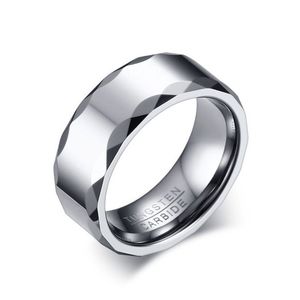 موضة جديدة خاتم التنغستن الأبيض الرجال والمجوهرات خاتم الزواج لا تتلاشى مع الزمن