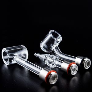 Q020 Rökning Pipe Dab Nails 510 Quartz Banger Nail 45/90 Degree Oil Rigs Bubbler Pipes Glass Water Bong Tool