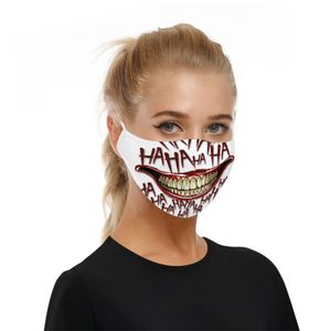 Gesichtsmaske Mode Baumwolle Wiederverwendbare Gesichtsmaske Schädel Sport Halloween Cosplay Gesichtsmasken Staub warm Winddicht Großhandel Maske mit Filter