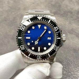 Neue Stil 44mm Hochwertige Automatikwerk Herrenuhr Blaues Zifferblatt Saphirglas 316 Edelstahl Band Uhr