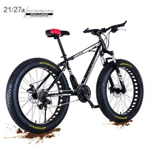 Nytt X-Front-märke 4.0 Fat brett däck 26 tum 21/27 Speed ​​Carbon Steel Mountain Bike Beach Downhill Bicycle Snowmobile Bicleta