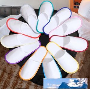 Anti-slip Disposable Slippers Travel Hotel SPA Home Guest Shoes Multi-colors one-time sandals Breathable Soft Disposable Slippers GGA2014