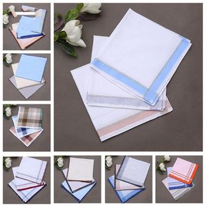 2020 New Cotton Fancy handkerchief Quality 42 Yarn Woven Stripe Jacquard Kerchief For Men And Women Suit Pocket Towels Weatband 43*43CM