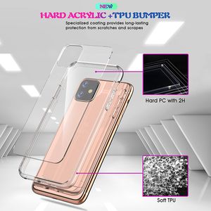 iphone 12 iPhone 11 Pro Max Kapak For Samsung S20 Plus Ultra Telefon Kılıf için Kristal TPU + PC Kılıf Şok Emme Yumuşak Şeffaf Arka