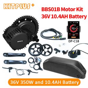 Electric Bike Conversion Kit Bafang BBS01 36V 350W China E com bateria 10.4AH