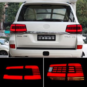 1 conjunto de montagem de luzes traseiras led para toyota land cruiser 2016-2021 lâmpada traseira luz de freio reversa back up lâmpada drl luz traseira do carro