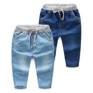 Erkek Bebek Kot Rahat Çocuk Denim Pantolon Mavi Tasarımcı Toddler Erkek Pantolon Bahar Sonbahar Çocuk Giyim 2 Renkler DW4614