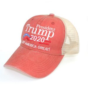 Donald Trump 2020 Baseballkappe Trump Gesichtsmasken Keep America Great Präsident Wahl Trump Mesh Cap Outdoor Sport Partyhüte CYZ2489 60 Stück