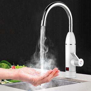 3KW 220V электрический красный кран горячая вода мгновенный обогреватель ванной кухня домашняя крана светодиодный дисплей
