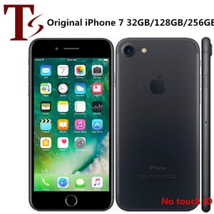 改装されたオリジナルのApple iPhone 7 4.7インチ指紋ios 10クワッドコア2GB RAM 32/128 / 256GB ROMロック解除4G LTE電話