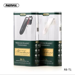 Remax hörlurar RB-T1 T9 T22 Bluetooth-headset Trådlös musik hörlurar HD-ljudmikrofon för iPhone Samsung HTC Xiaomi Huawei + Retail Package