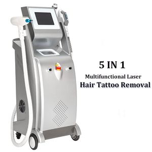 5 in 1 ND Yag Laser Tattoo Machine per la rimozione del tatuaggio Elight Skin ringiovanimento della pelle IPL Opt Fast Hair Remover Machine