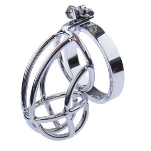 Stainless Steel Penis Rings Chastity Cage Cock Lock Ring Male Device Men Metal Gay Remote S&M Belt Sex Toys T200716