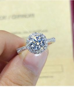 US Rozmiar 4-10 Oszałamiająca Luksusowa Biżuteria Prawdziwe 100% 925 Sterling Silver 8mm Okrągły Cut White Topaz CZ Diamond Gemstones Women Wedding Band Ring