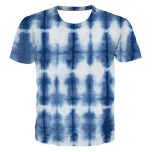 Kvinnor Gradient Utskrift T-shirts Fashion Trend Tie-Dye Kortärmad Lösa Runda Halsplattor Tees Designer Ny Kvinna Sommar Casual Apparel