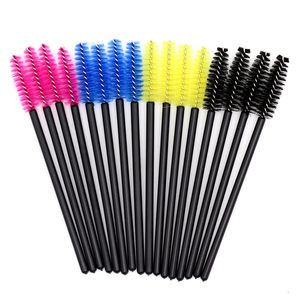 SINSO 2 / 50PCS Ögonfransförlängning Makeup Tool Disposable Eyelash Borste Mascara Wand Applicator Spoolers Ögonfransar Make Up Borstar