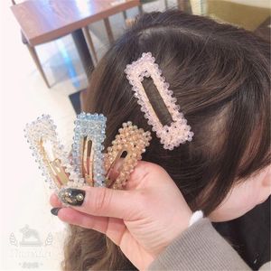 Neue frauen Mädchen Korea Hohl Waterdrop Kristall Haar Zubehör Kristall Perlen Haar Clips Für Mädchen Haar Bögen Haarnadeln Haarspangen