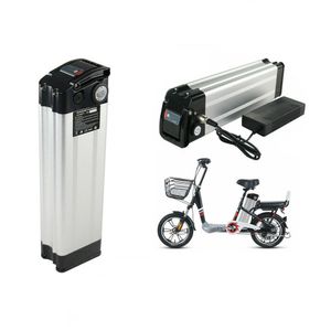 Down-tub batteri litium-ebike-batteri 48v 17.5ah med Sanyo 18650 Cell Silver Fish 48V / 52V 1000W BAFANG BBS02 BBS03 Motor Kit