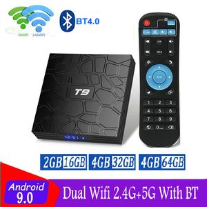 T9 Android 9.0 TV Box Rockchip RK3318 4GB + 32GB Dual Wifi 2.4G + 5G Bluetooth 4.0 Каха де ТВ андроид X96 Air