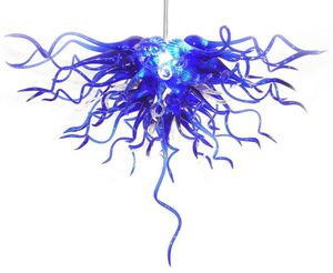 Flower Blue Lamps Hand Blown Murao Glass Chandeliers Lightings EC UL Certificate LED bulbs light Italy Style