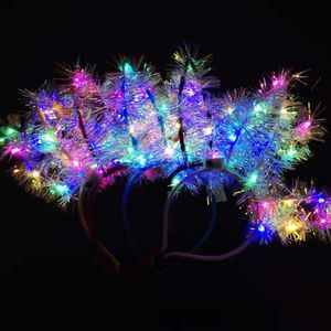 14 led flashing party Highlight Gold Light-emitting Ear Hair Hoop Night Market St hot selling manufacturers direct sales Led Rave Toy
