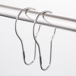 Душ занавес Glide Rings Hook клип Малой полированный Тыква Пряжка матового никель Болл Ванна принадлежность Аксессуары для ванной комнаты