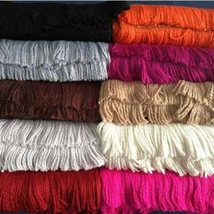 ingrosso Scatola Sciarpe-Sciarpa invernale unisex sciarpa di lana involucro classico wrap ladies and boys shawl shawl scialli zoppi originali con scatola