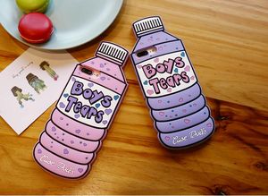 Casos de silicone de gel suave para iphone 6 6s 7 mais 5 5s SE 3D cartoon garrafa de água tampa do telefone