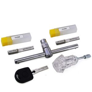 Hot Sale HU66 Sterke Force Power Key Auto Picks Locksmith Tools Transparent Practice Lock Lock voor VW SE
