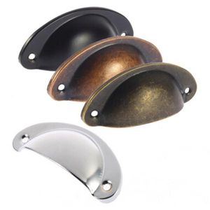 Free Shipping Small Antiqued Bronze Kitchen Cabinet Hardware Drawer Bin Cup Pull with 4 Colors
