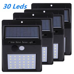 30 LED-lampa Solar Garland Power Lamp Pir Motion Sensor Vägglampa Utomhus Solar Lighting Vattentät Energy Garden Light