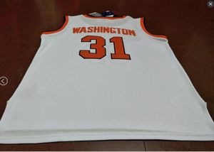 Мужчины № 31 Дуэйн Перл Вашингтонский колледж Баскетбол Джерси размер S-6xl Syracuse Orange White или Custom любое название или номер трикотажа