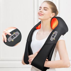 Hem Bil Elektrisk massageapparat U-form Shiatsu cervikal rygg och nacke massageapparat Multifunktionell infraröd uppvärmd massage avslappningsmaskin CX200720