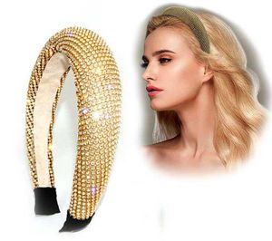 Nuovo design barocco fascia per capelli strass fasce per capelli per donna cerchietto per capelli con diamanti pieni gioielli per capelli da sposa