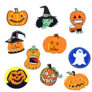 5-Piece Funny Embroidery Halloween Patch Set for Kids and Teens - Iron-On Transfer Badge for Clothes, croc bag, Jeans, and Sewing Accessories