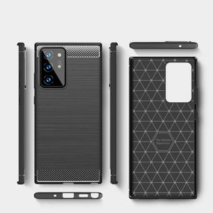 Carbon Fiber Soft TPU Cases For Galaxy Note Pro S20 Ultra Plus A51 A71 G M01 A21S A31 Brushed Vertical Ultra thin Flexible Slim Gel Cover