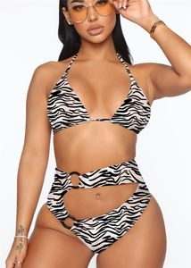 Bikini Designer Swimsuit Swimwear Sexy Żywica Usta Wysoka Talia Pasek Blast Zebra Leopard