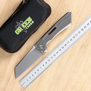 Yeşil Thorn Snecx Buster Katlanır Bıçak M390 Blade TC4 Titanyum Açık Mekan Kamp Yardımcı Meyve Bıçağı EDC Aracı