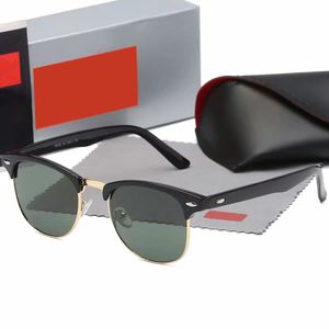 S förbudsdesigner män kvinnor solglasögon adumbral uv400 glasögon klassiska märkesglasögon 3016 manliga kvinnliga solglasögon strålar metallram med låda
