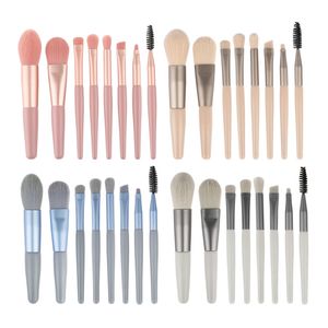 8pcs Makeup Brushes Set Rosto Fundação Poder Eyeshadow Blush escova da composição Mini Tamanho J1700