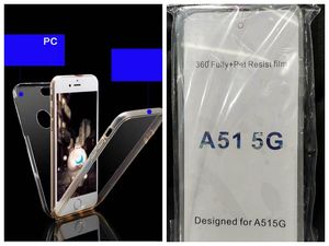 Dwustronne przypadki dla Samsung Galaxy M52 5G A23 165,4 mm A71 A51 A11 A21S A41 M31 A31 M30S A01 Crystal 360 stopni Pełny zasięg ciała TPU 2 w 1 Okładka na inteligent